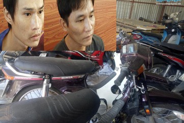 TP Quảng Ngãi: Bắt 2 đối tượng trộm 8 xe máy
