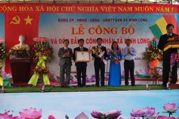 Bình Sơn: Bình Long đón nhận danh hiệu xã đạt chuẩn nông thôn mới